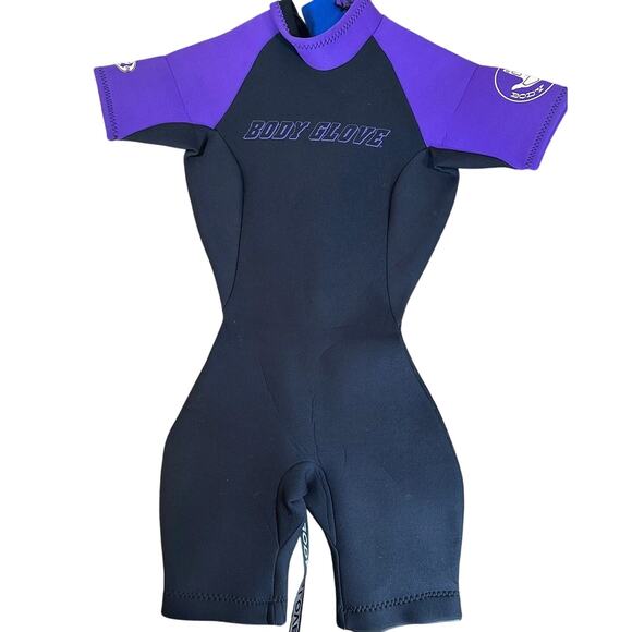 BODY GLOVE Wetsuit Women 7 Medium shorty neoprene 32mm density  purple black - Picture 1 of 4